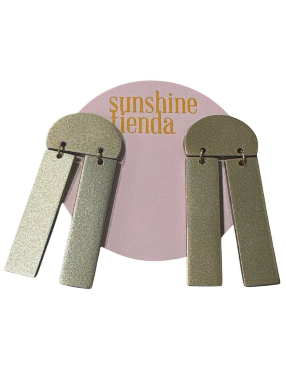 sunshine tienda Gold Metallic Sunrise Dangle Earrings in Gold New Womens Jewelry